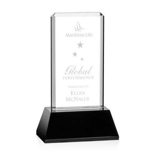 Awards and Plaques - Crystal Trophies - Abreu Rectangle Crystal Trophy