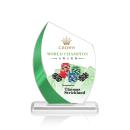 Sneed Full Color Green Peaks Crystal Trophy