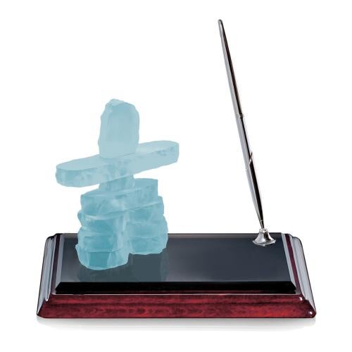 Awards and Plaques - Glass Trophies - Glass Plaques - Inukshuk on Albion&trade; Pen Set - Chrome