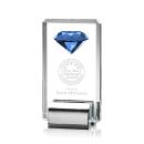 Cortes Diamond Sapphire Crystal Trophy