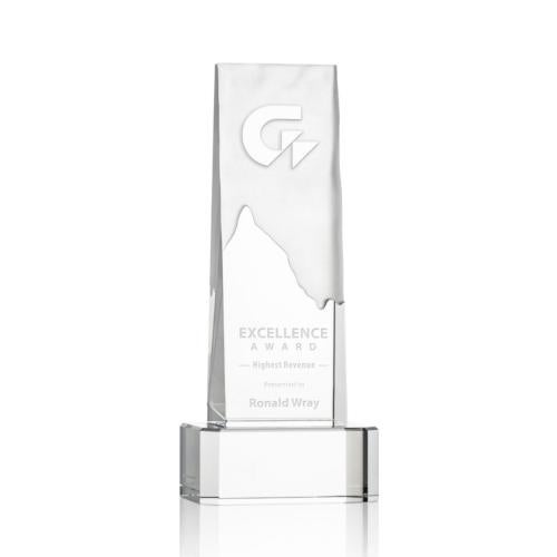 Awards and Plaques - Crystal Trophies - Siegel on Base Clear Towers Crystal Trophy