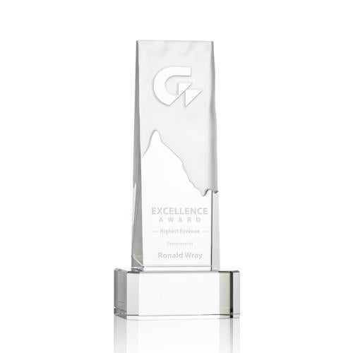 Awards and Plaques - Crystal Trophies - Siegel on Base Clear Towers Crystal Trophy