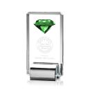 Cortes Diamond Emerald Crystal Trophy
