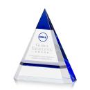 Scott Blue Pyramid Crystal Trophy