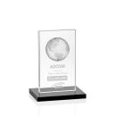 Shelton Globe Black Rectangle Crystal Trophy