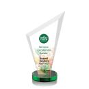 Charles Full Color Green Peaks Crystal Trophy