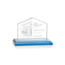 House Sky Blue Peaks Crystal Trophy