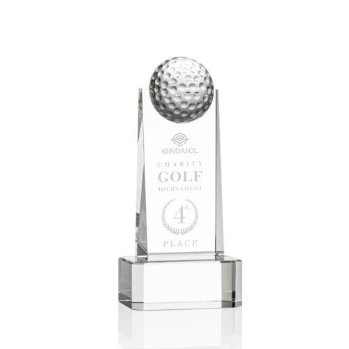 Awards and Plaques - Crystal Trophies - Marks Golf on Base Clear Towers Crystal Trophy