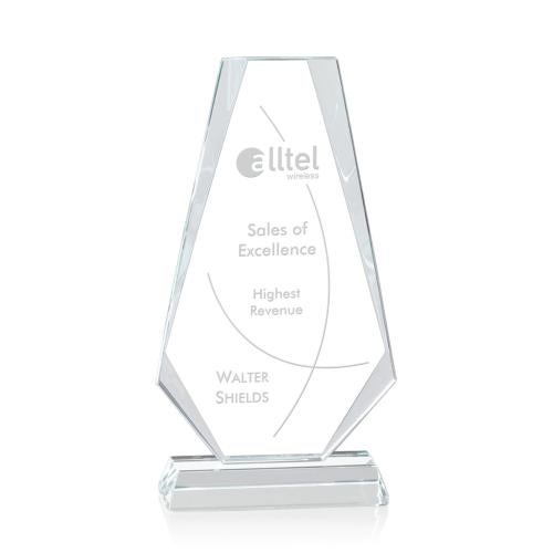 Awards and Plaques - Crystal Trophies - Farrell Polygon Crystal Trophy