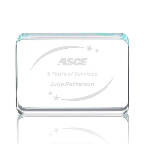 Awards and Plaques - Crystal Trophies - Oconnor Rectangle Crystal Trophy