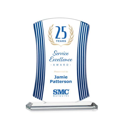 Awards and Plaques - Crystal Trophies - Webber Full Color Peaks Crystal Trophy