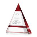 Scott Red Pyramid Crystal Trophy