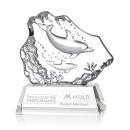 Reece 2 Dolphins Animals Crystal Trophy