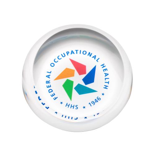 Awards and Plaques - Crystal Trophies - Crystal Paperweights - Crocker Full Color Paperweight