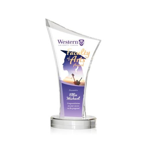 Awards and Plaques - Acrylic Trophies - Hewitt Full Color Peaks Acrylic Trophy