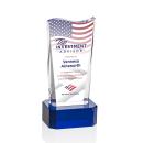 McCord Full Color on Base Blue Unique Crystal Trophy