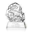 Reece Moose Animals Crystal Trophy