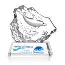 Reece 2 Dolphins Full Color Animals Crystal Trophy