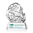 Reece Moose Full Color Animals Crystal Trophy