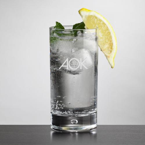 Custom Barware Glasses - Cocktail Glasses - Hoffman Hiball - Deep Etch