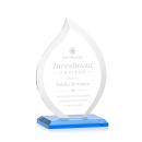 Tomlinson Sky Blue Flame Crystal Trophy