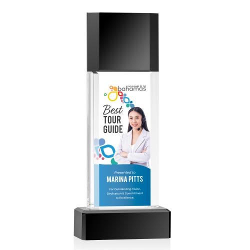 Awards and Plaques - Crystal Trophies - Dunbar Full Color Rectangle Crystal Trophy