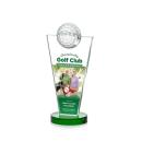 Alonzo Golf Full Color Green Globe Crystal Trophy