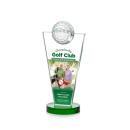 Alonzo Golf Full Color Green Unique Crystal Trophy