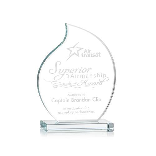 Awards and Plaques - Crystal Trophies - Betancourt Flame Crystal Trophy