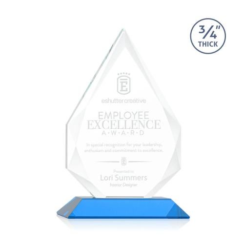 Awards and Plaques - Crystal Trophies - Archer Sky Blue Peaks Crystal Trophy