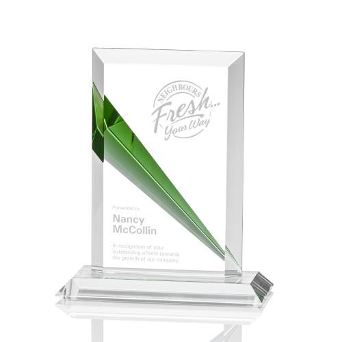 Awards and Plaques - Crystal Trophies - Louis Rectangle Crystal Trophy