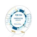 Manning Full Color Circle Crystal Trophy