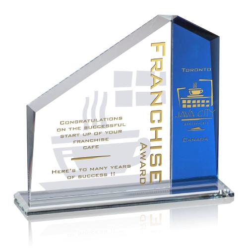 Awards and Plaques - Crystal Trophies - Waters Peaks Crystal Trophy