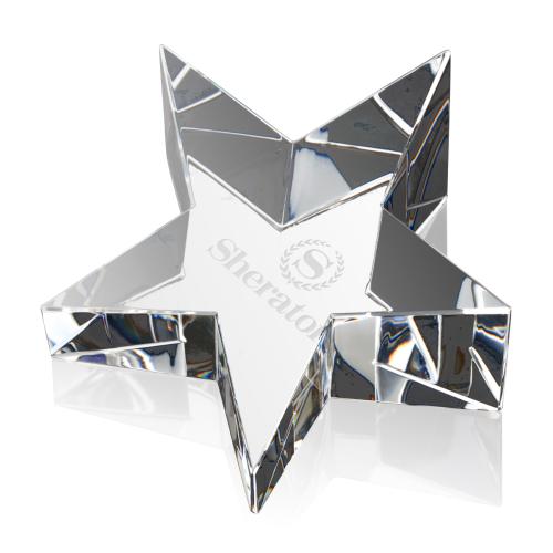Awards and Plaques - Crystal Trophies - Crocker Star Crystal Trophy