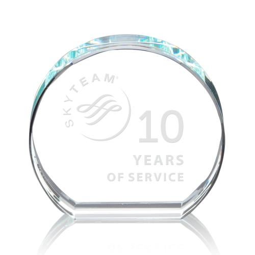 Awards and Plaques - Crystal Trophies - Garcia Circle Crystal Trophy