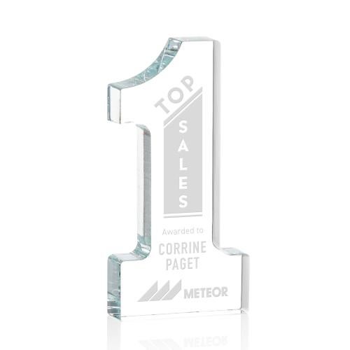 Awards and Plaques - Crystal Trophies - Number 1 Crystal Trophy