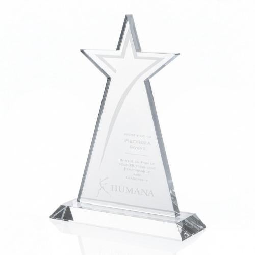 Awards and Plaques - Crystal Trophies - Cantu Star Crystal Trophy