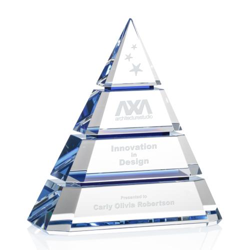 Awards and Plaques - Crystal Trophies - Dougherty Pyramid Crystal Trophy