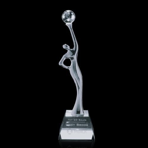 Awards and Plaques - Crystal Trophies - Goddess of the Woody Crystal Trophy