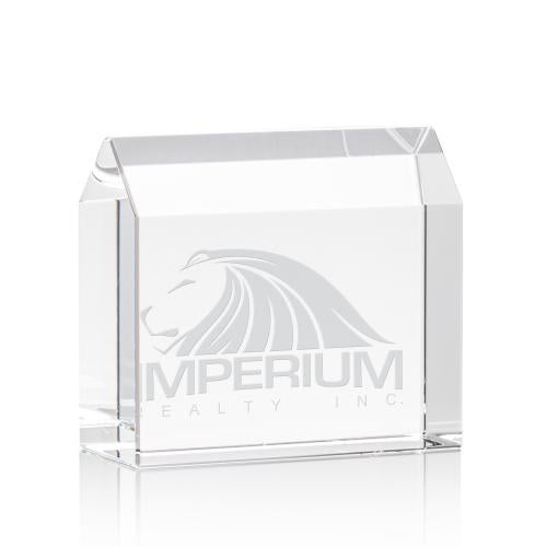 Awards and Plaques - Crystal Trophies - Ewing Paperweight