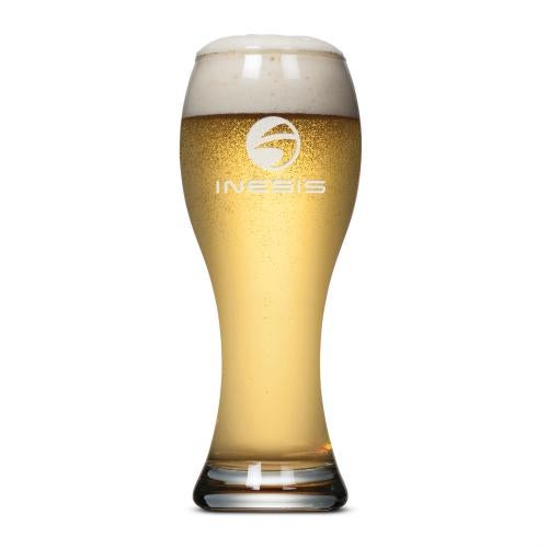 Custom Barware Glasses - Beer Glasses - Cooke Pilsner - Deep Etch