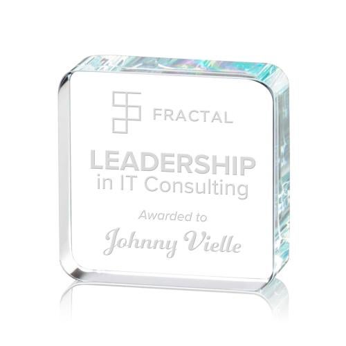 Awards and Plaques - Crystal Trophies - Fleming Square / Cube Crystal Trophy