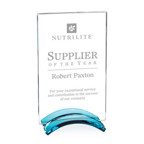 Awards and Plaques - Crystal Trophies - Langston Rectangle Crystal Trophy
