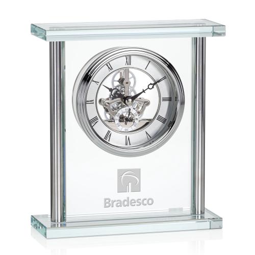 Awards and Plaques - Crystal Trophies - Crystal Clocks - Benton Clock