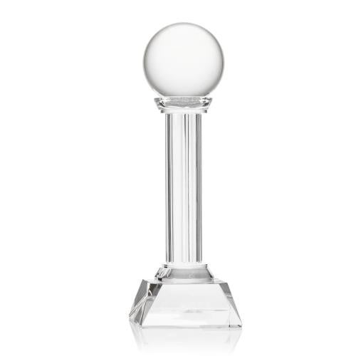 Awards and Plaques - Crystal Trophies - Espinoza Ball Globe Crystal Trophy