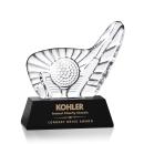 Cline Golf Black Unique Crystal Trophy