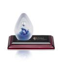 Galaxy Tear Drop on Rosewood Base Glass Trophy