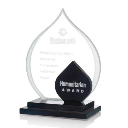 Awards and Plaques - Crystal Trophies - Starks Tear Drop Crystal Trophy