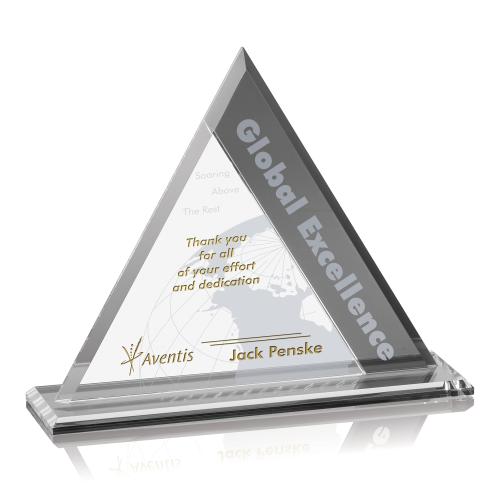 Awards and Plaques - Crystal Trophies - Wallace Pyramid Crystal Trophy