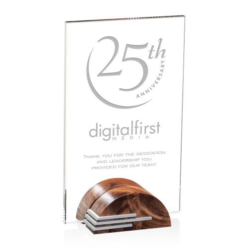 Awards and Plaques - Crystal Trophies - Cross Rectangle Trophy